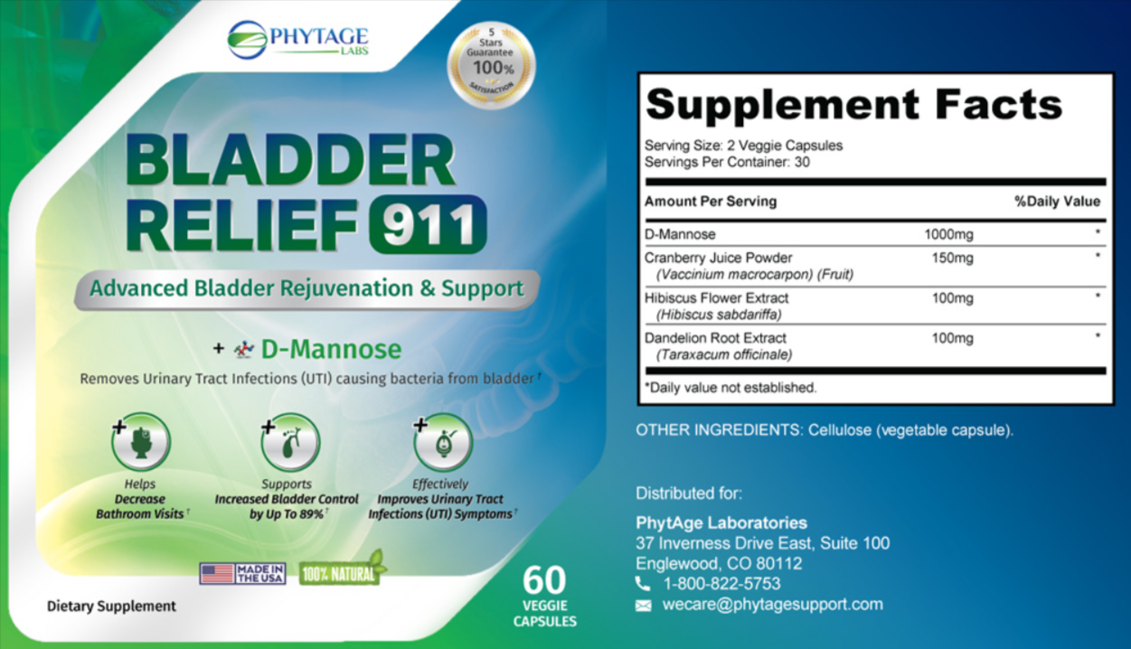 Bladder Relief 911 supplement facts