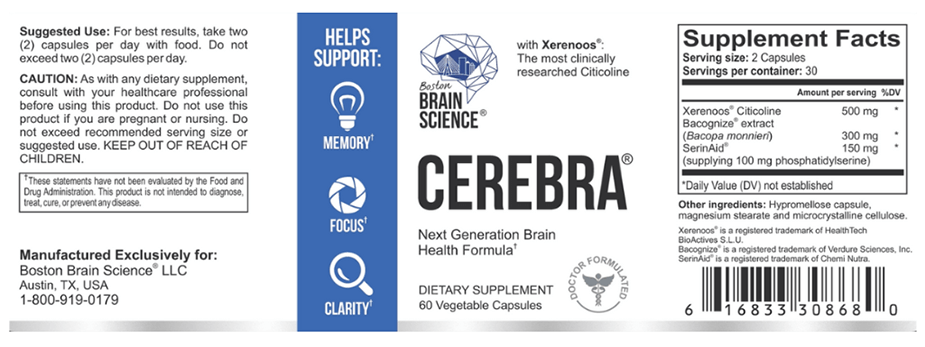 Boston Brain Science Cerebra supplements Fact