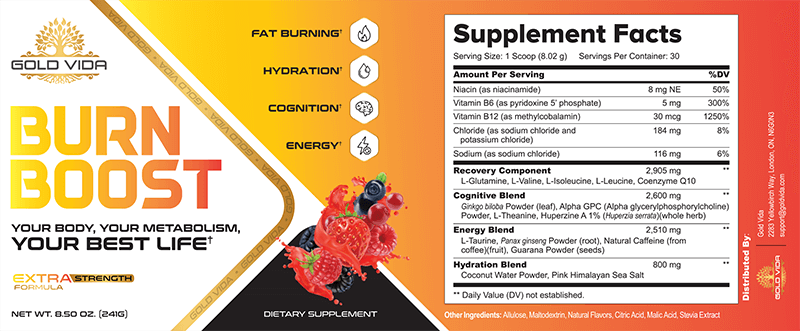 Burn Boost Supplement Fact